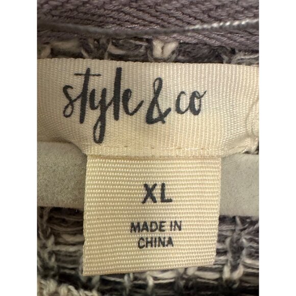 Style & Co Womens XL Patchwork Knit Sweater - Picture 4 of 8